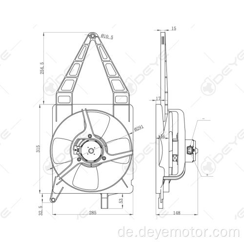 Motorlüfter Kühler für OPEL CORSA TIGRA